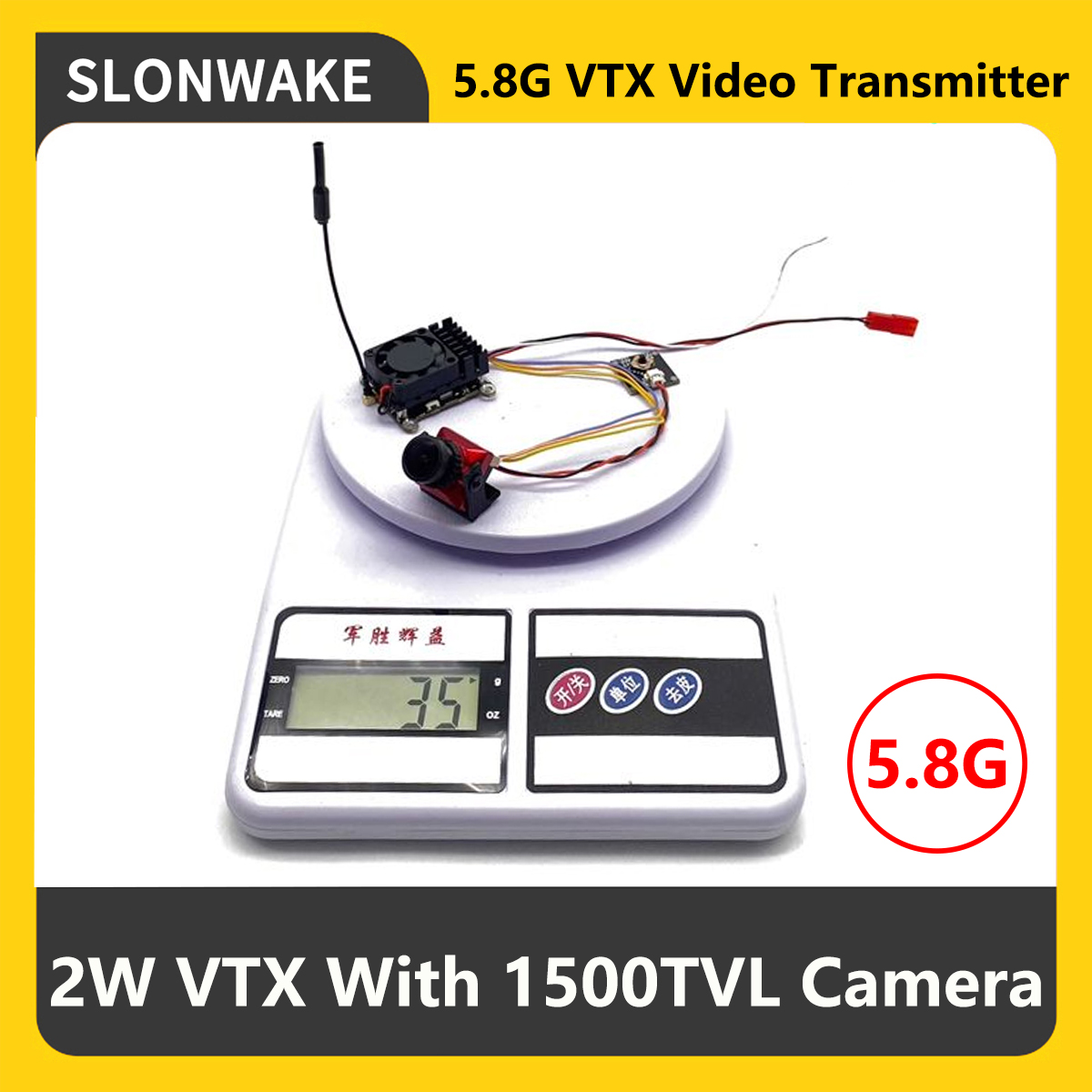 SLONWAKE 5.8G 2000mW FPV VTX T - огляд і ціна Fpv Drone Camera