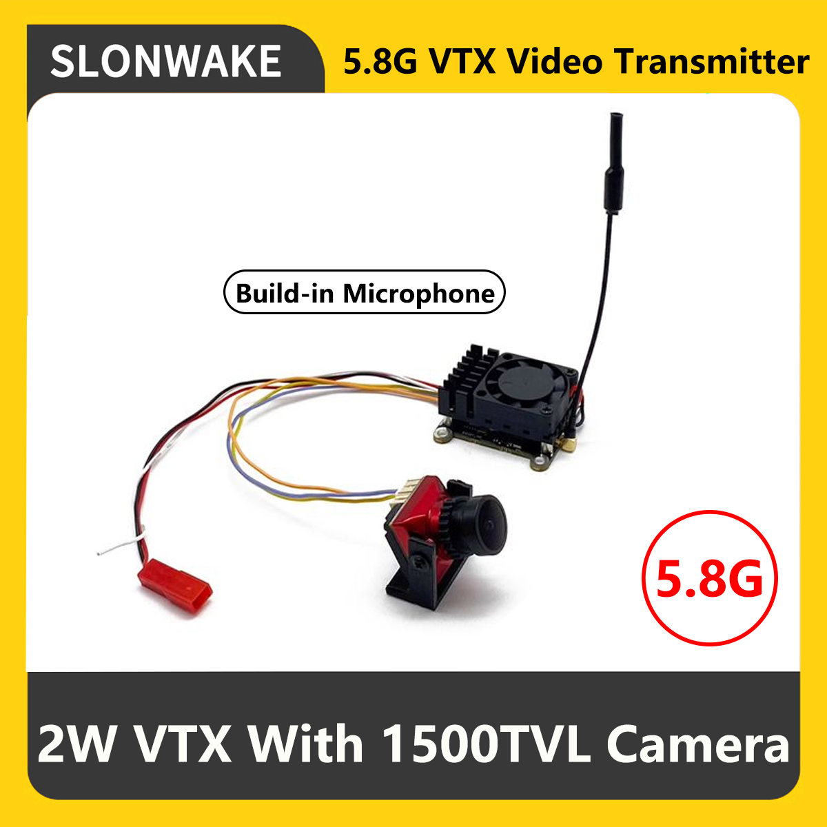 SLONWAKE 5.8G 2000mW FPV VTX T - огляд і ціна Fpv Drone Camera
