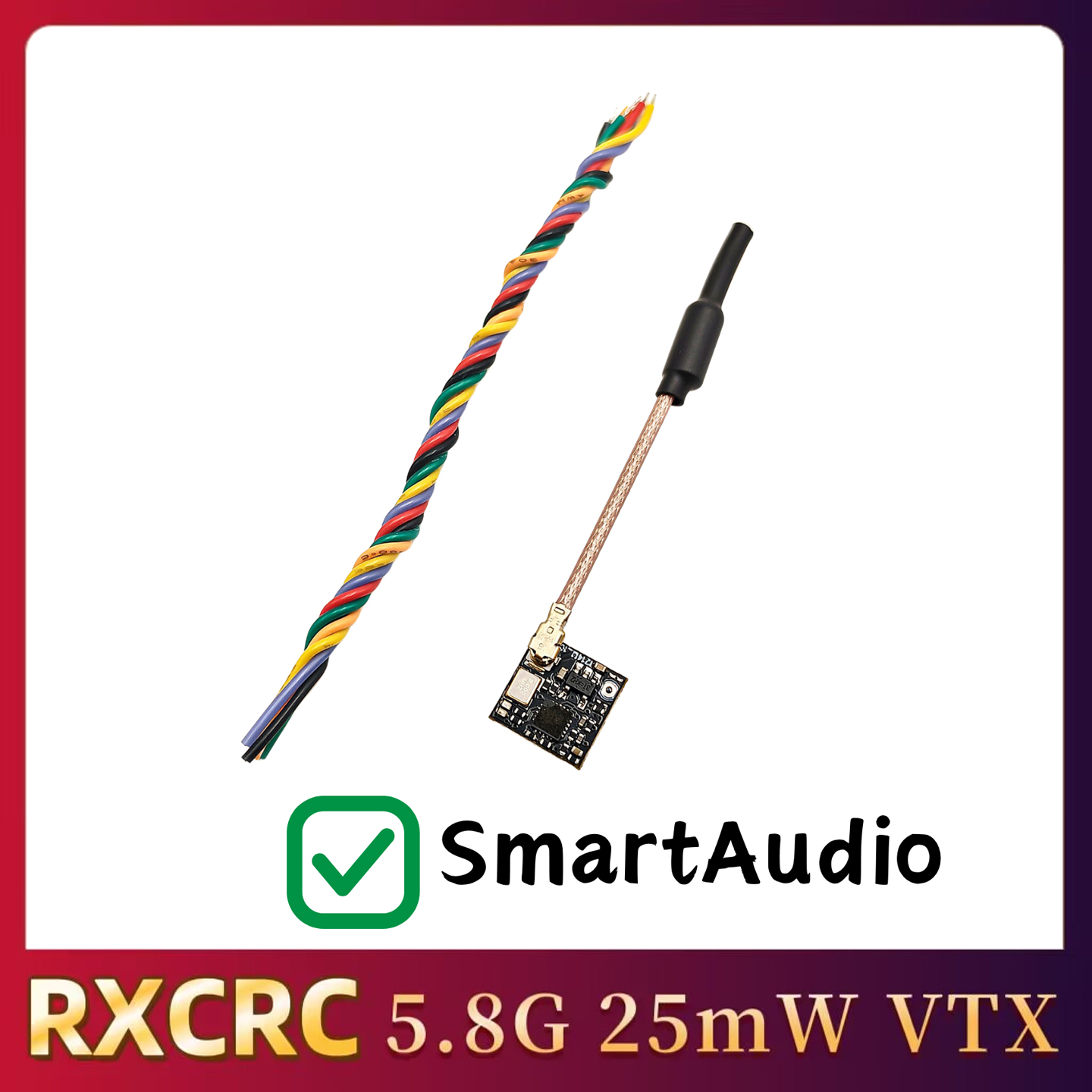 RXCRC 5.8GHz 48CH FPV 25mW Ana - огляд і ціна Fpv Drone Transmitter